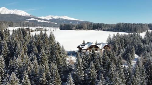 Hotel Häuserl im Wald зимой