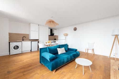 Kuchyň nebo kuchyňský kout v ubytování Charmand duplex avec vue sur la cité & les toits