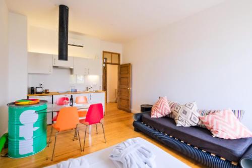 Dapur atau dapur kecil di Chiado Arty Flats