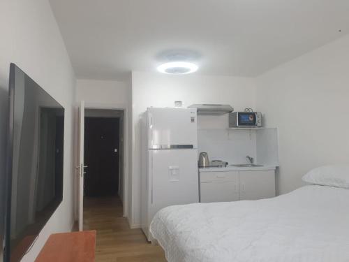 Kuchyň nebo kuchyňský kout v ubytování Miki's Apartments