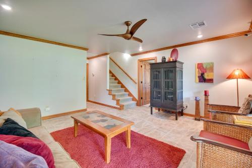 a living room with a couch and a table at Pool Access, Deck and Boat Slip Monkey Island Oasis in Monkey Island