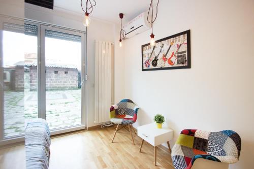 Et sittehjørne på The Boutique Apartment