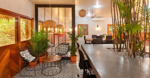 Un lugar para sentarse en the SPACE Jungle Oasis