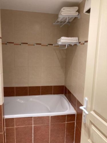une salle de bain avec baignoire dans une chambre dans l'établissement Appartement « Séville » à Avignon, à Avignon