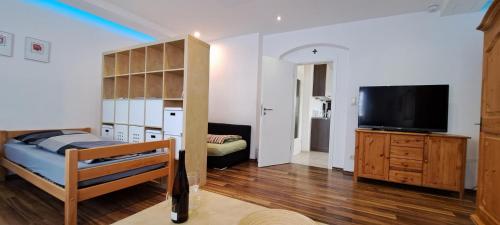 Postel nebo postele na pokoji v ubytování Ferienwohnung Am Altstadtring