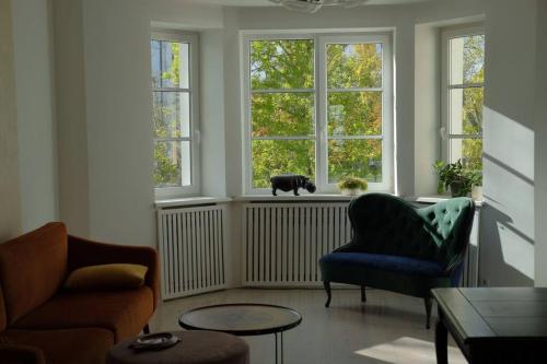Posezení v ubytování Charm Apartment in Põhja Tallinn