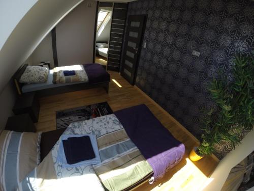 ギジツコにあるApartament Cityのベッドルーム1室(ベッド1台付)が備わります。