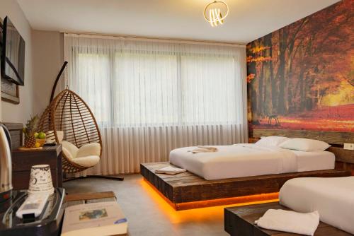 Katil atau katil-katil dalam bilik di Macartaşı Hotel