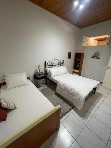 a room with two beds in a room at Mani Spot -cereus in Areopoli