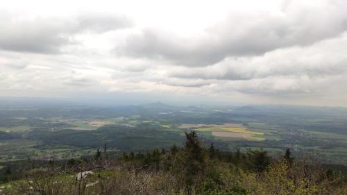a view of a valley from the top of a hill at Penzion Hodky in Světlá pod Ještědem