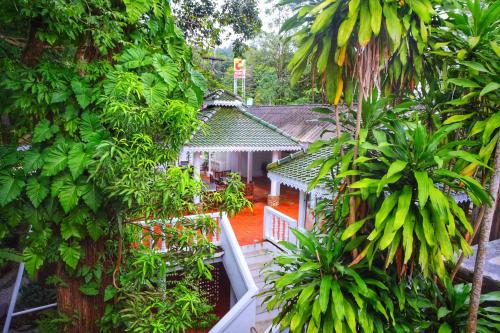 an aerial view of a house in a forest at Keereeta Resort in Ko Chang