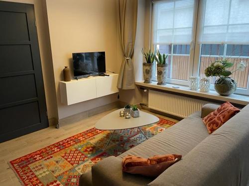 sala de estar con sofá y mesa en Excellent house en Ediger-Eller