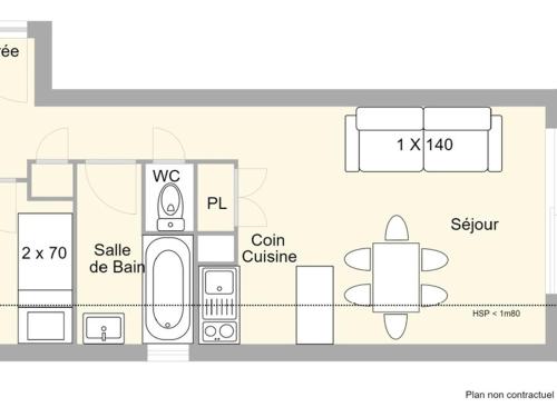 Appartement Les Saisies, 1 pièce, 6 personnes - FR-1-594-91