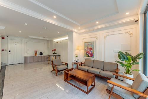 Χώρος καθιστικού στο Ngan Ha 2 Apartment