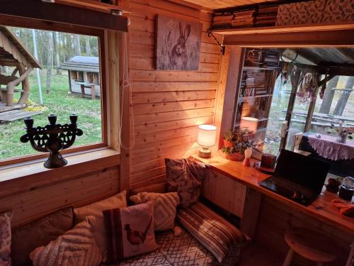 Χώρος καθιστικού στο Mini saunahouse