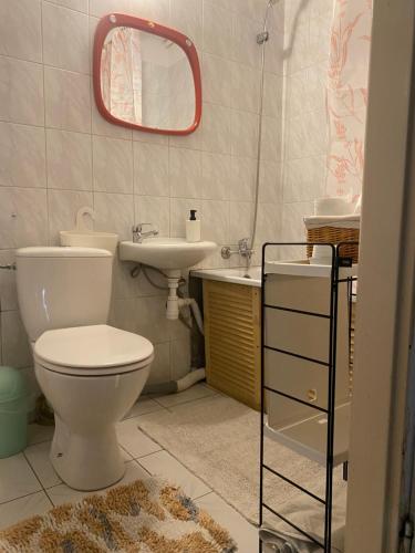 Koupelna v ubytování Mieszkanie Baba Jaga Robotnicza