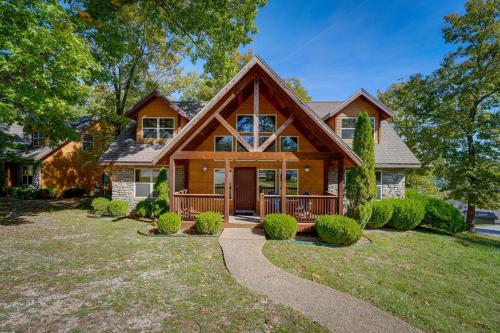 a home with a gambrel roof at 2 Mi to Silver Dollar City! Spacious A-Frame Home in Branson