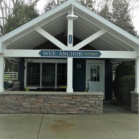 a building with a sign that reads worcester anterior college at Anchor Inn Boutique Hotel in Put-in-Bay
