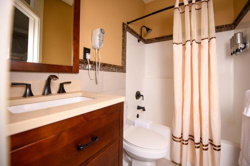 a bathroom with a sink and a toilet at Horton Grand Hotel in San Diego