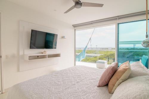 Postel nebo postele na pokoji v ubytování TU CASA EN MORROS 3