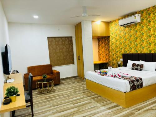 Letto o letti in una camera di Hotel Park Airport Zone Hyderabad