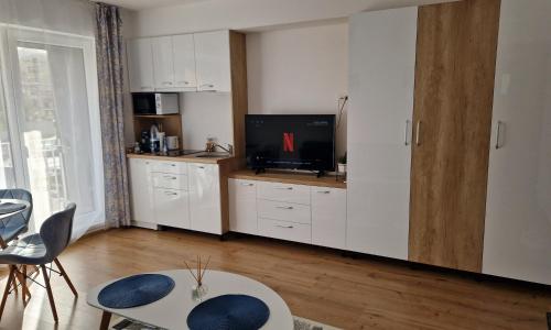 Η κουζίνα ή μικρή κουζίνα στο Ap CALAS No1 2A, AC, Free Parking