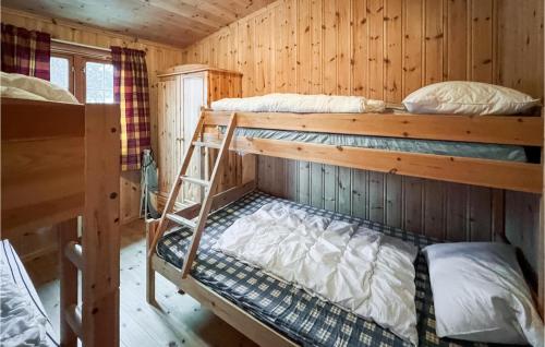 een slaapkamer met 2 stapelbedden in een hut bij Nice Home In Venabygd With Wifi in Venabygd
