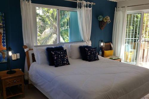 Postel nebo postele na pokoji v ubytování Coquet appartement à 50 mètres de la plage