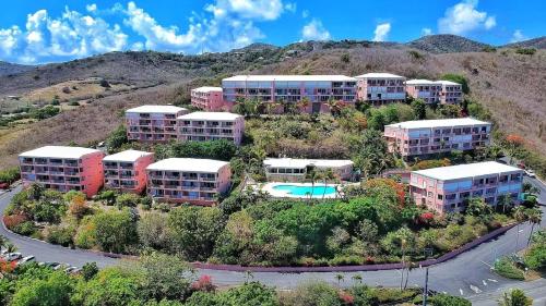 an aerial view of a resort on a hill at St Croix Bliss - Tranquil Retreat-Ocean Views-Island Breezes in Christiansted