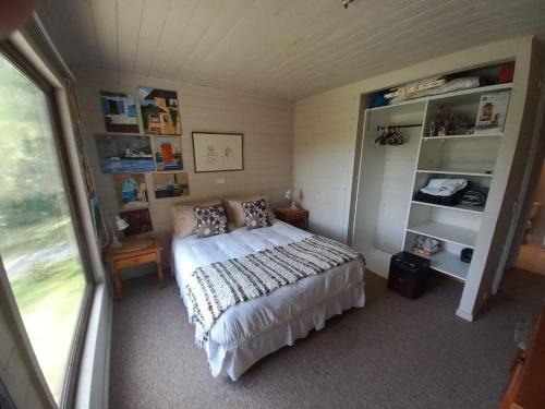 Katil atau katil-katil dalam bilik di Casa Pucon sector Laguna ancapulli