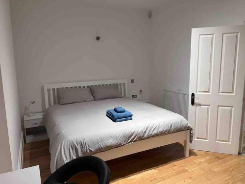 Un pat sau paturi într-o cameră la 2 bed garden flat West Dulwich FREE STREET PARKING