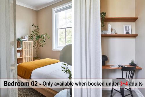 sypialnia dostępna tylko w przypadku rezerwacji dla osób dorosłych w obiekcie The Ryokan - Zen w mieście Sydney