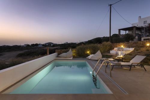 a swimming pool on the roof of a house at K1 - Villa Astra in Andiparos
