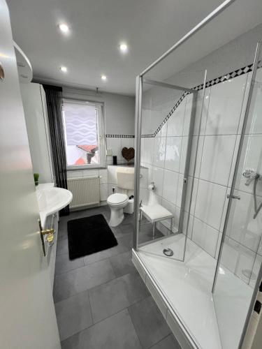Koupelna v ubytování Ferienwohnung Traudel