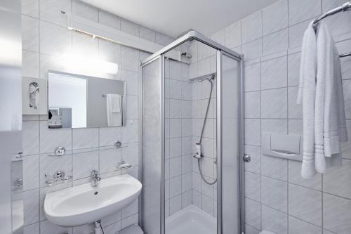 Koupelna v ubytování Hotel Rotes Haus