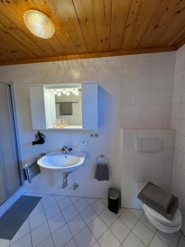 łazienka z umywalką i toaletą w obiekcie City-apart Kitzbühel Stadt w mieście Kitzbühel