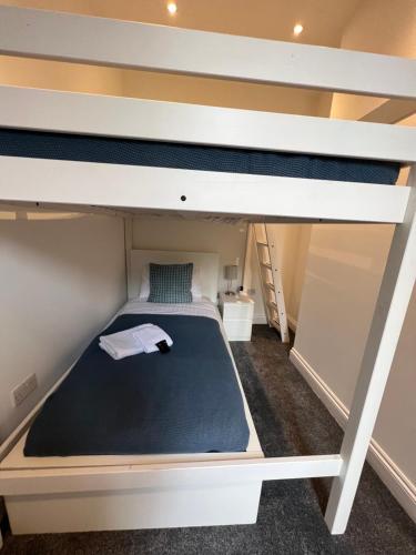 a bunk bed in a small room at Amazing One Bed Flat West Hampstead in London