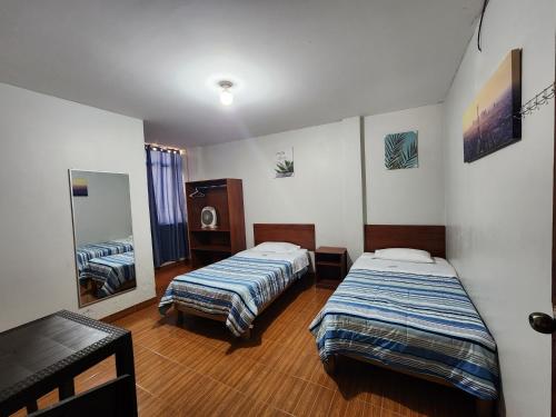 Krevet ili kreveti u jedinici u okviru objekta HOSTAL VEGA'S NAZCA