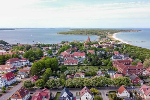 an aerial view of a town next to a body of water at Ferienwohnung Residenz Meeresblick C1 in Rerik