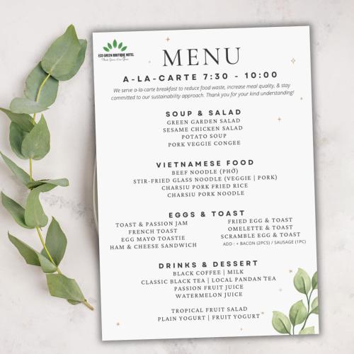 Certifikát, hodnocení, plakát nebo jiný dokument vystavený v ubytování Eco Green Boutique Hotel Da Nang