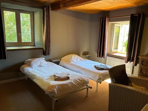 Postel nebo postele na pokoji v ubytování Auberge du désert