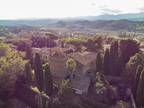 an aerial view of a mansion with trees at Apartment Casa dei Granai by Interhome in Lorenzana