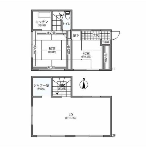 Půdorys ubytování 日本湘南独立一户建 整栋出租 一览湘南街景 可眺望江之岛及海面