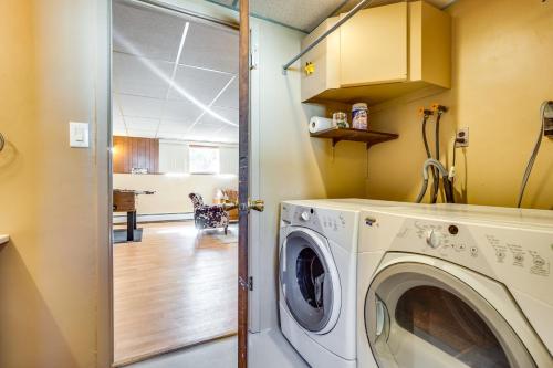a laundry room with a washer and dryer at Laramie Vacation Rental 3 Mi to Downtown! in Laramie