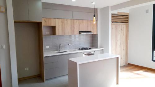 Kuchyň nebo kuchyňský kout v ubytování Apartamento Luz de Luna1