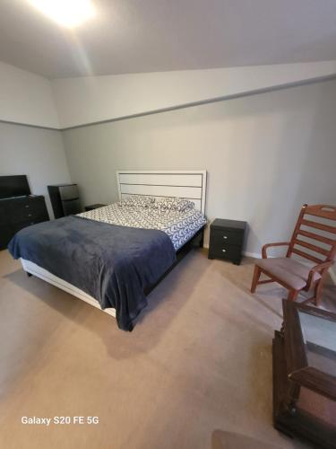 Ένα ή περισσότερα κρεβάτια σε δωμάτιο στο Three-room townhouse