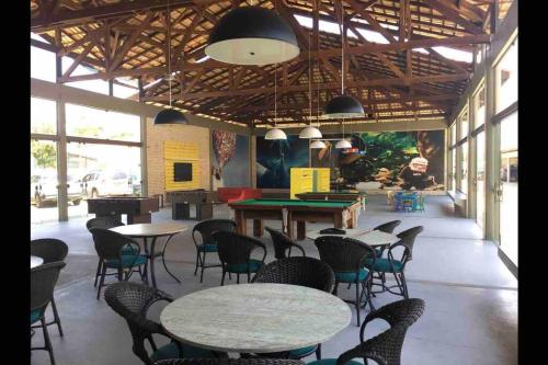 En restaurant eller et spisested på Uma Ilha no Ilhas do Caribe Resort