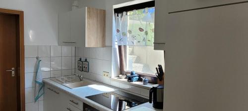 Η κουζίνα ή μικρή κουζίνα στο Ferienwohnung Sonnenschein