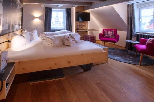 Cama o camas de una habitación en Hotel Herrmann