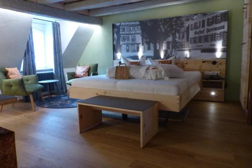 Cama o camas de una habitación en Hotel Herrmann